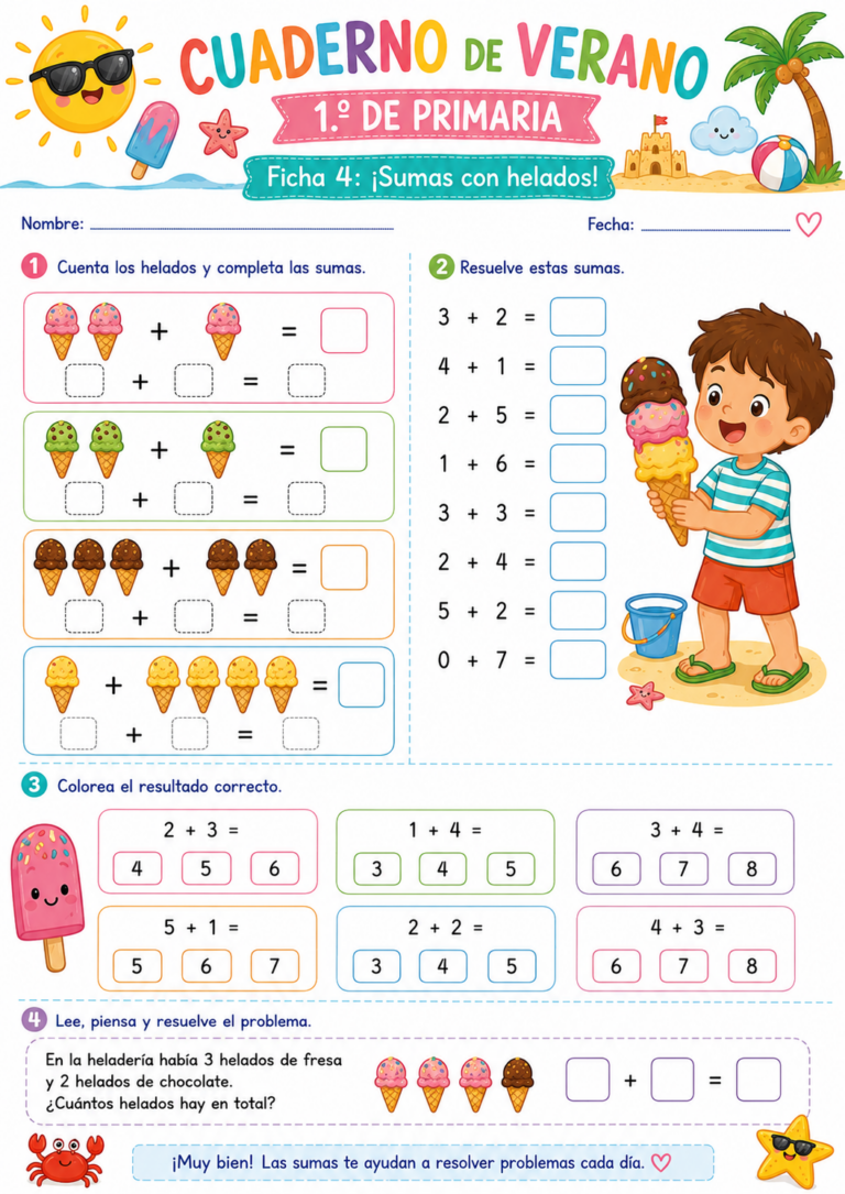 Cuaderno de Repaso Verano 2026 1º de Primaria y Primer Grado - Imagenes ...