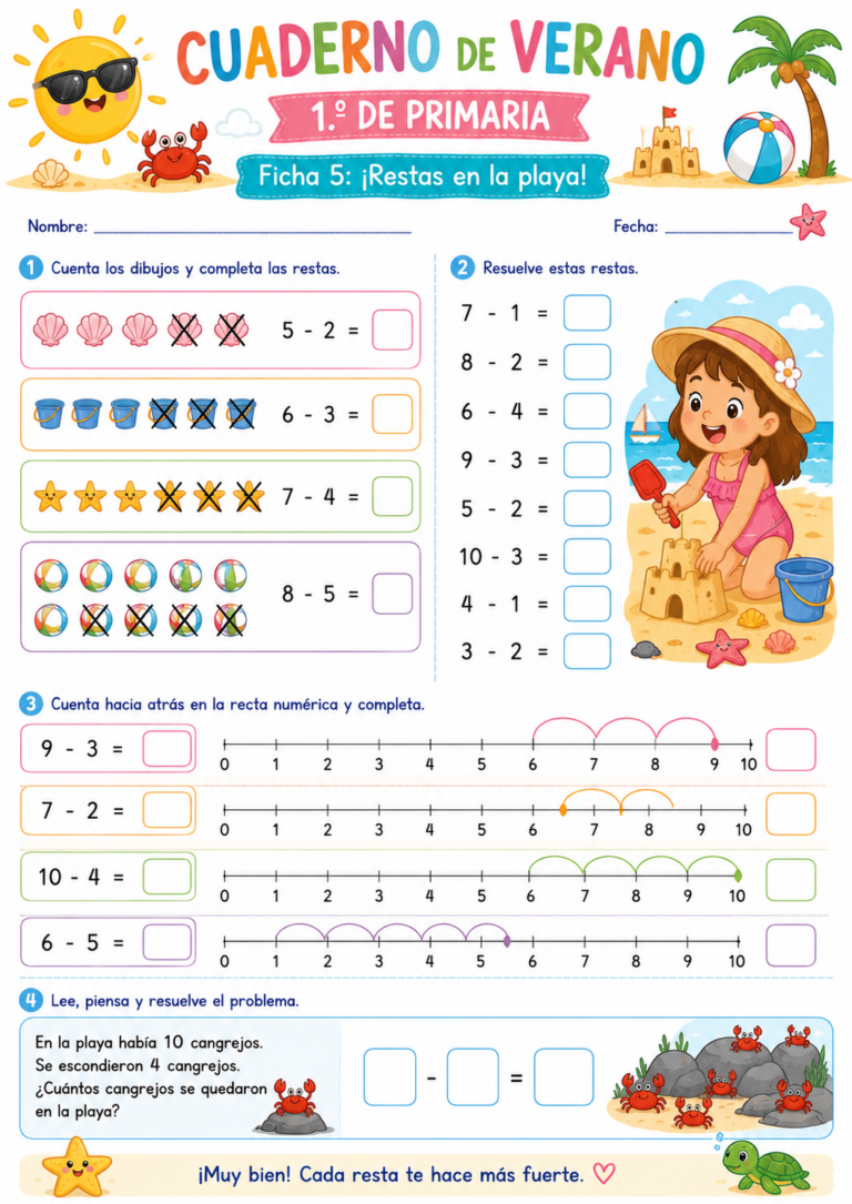 Cuaderno 2026 de Refuerzo Verano 1º de Primaria y Primer Grado ...