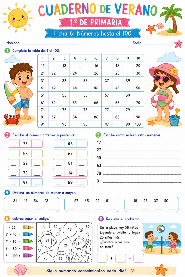 Cuaderno de Repaso Verano 2026 1º de Primaria y Primer Grado - Imagenes ...