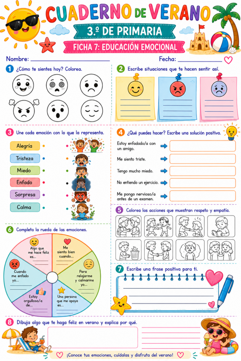 Cuaderno de Repaso Verano 2026 3º de Primaria y Tercer Grado - Imagenes ...