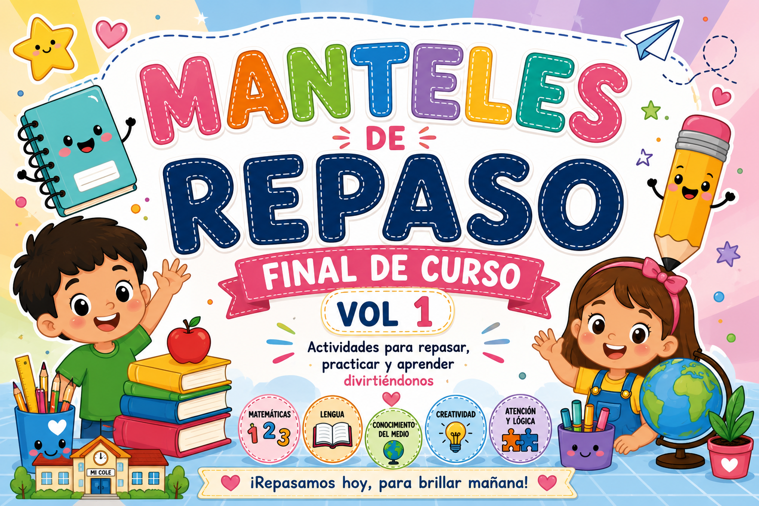 Manteles de Repaso para Educación Infantil VOL. 1 - Imagenes Educativas